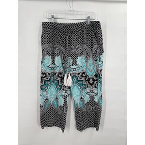 Devi Designs Wide Leg Pants Womens Size XL Boho Geometric Light Hippie Festival
